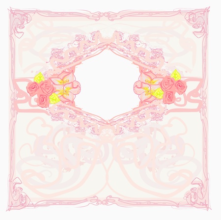 elegant floral vintage frame のイラスト素材