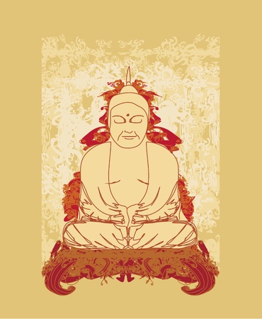 Chinese Traditional Artistic Buddhism Pattern のイラスト素材