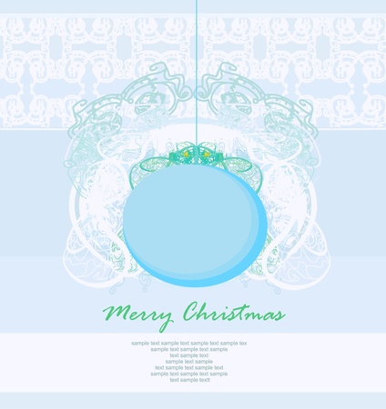 Christmas Framework style card  のイラスト素材