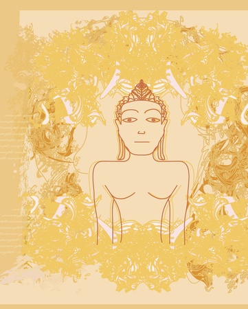 Chinese Traditional Artistic Buddhism Pattern のイラスト素材