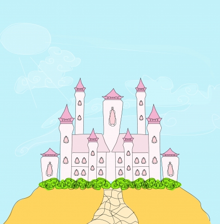 Magic Fairy Tale Princess Castle のイラスト素材