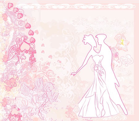wedding dancing couple background のイラスト素材