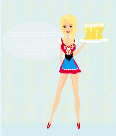 Oktoberfest waitress のイラスト素材