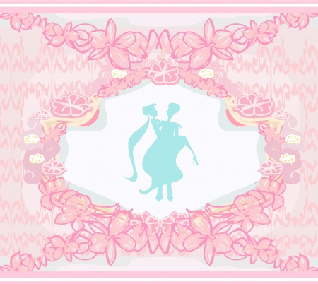 wedding dancing couple background のイラスト素材