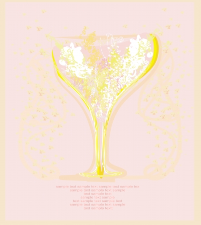 Invitation To Birthday Cocktail Party のイラスト素材