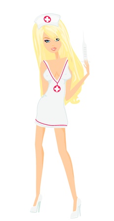 vector illustration of a sexy nurseのイラスト素材