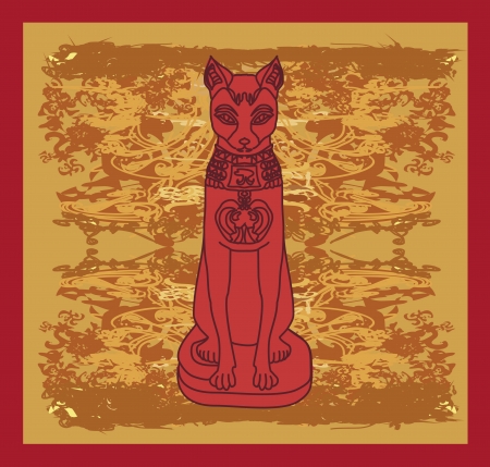 Stylized Egyptian cat のeditorial素材