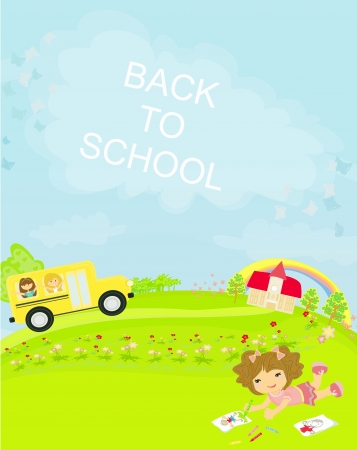 back to school のイラスト素材