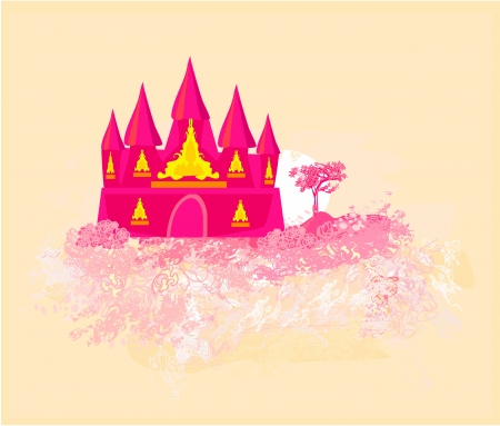 Magic Fairy Tale Princess Castle のイラスト素材