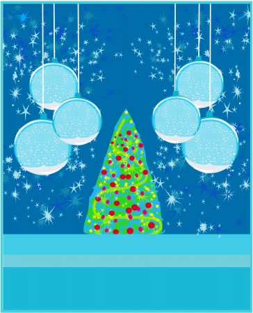 Abstract christmas tree card のイラスト素材