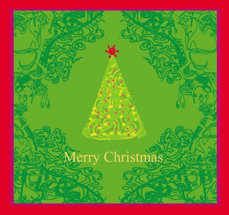  Abstract christmas tree card のイラスト素材