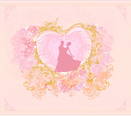  wedding dancing couple background のイラスト素材
