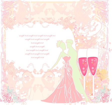  Ballroom dancers - invitation のイラスト素材