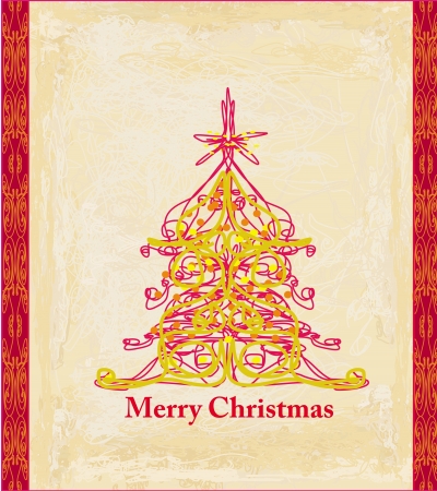  Abstract christmas tree card のイラスト素材