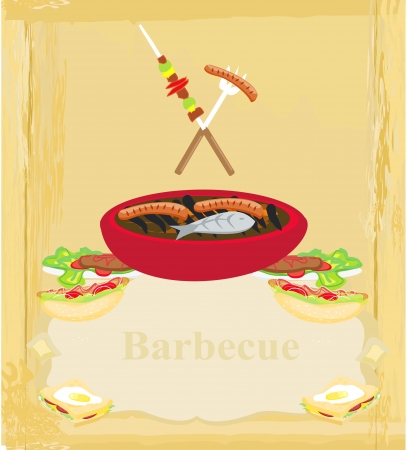  Barbecue Party Invitation のイラスト素材