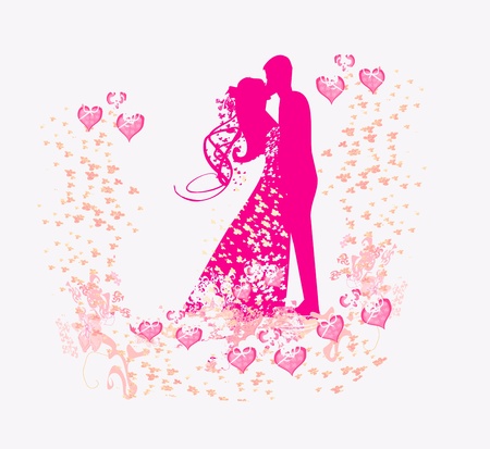  wedding dancing couple background のイラスト素材