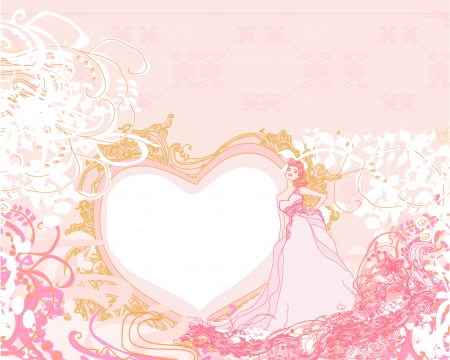  Beautiful bride card のイラスト素材