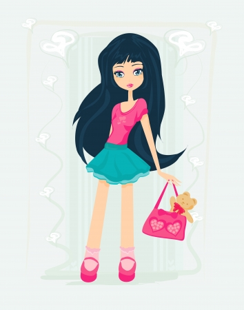  sweet girl のイラスト素材