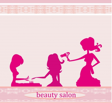  Vector illustration of the beautiful woman in beauty salon のイラスト素材