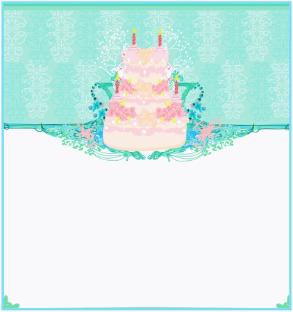  Happy Birthday Card のイラスト素材