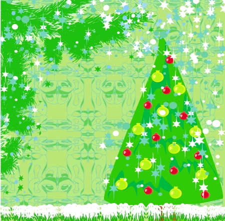  Abstract christmas tree card のイラスト素材