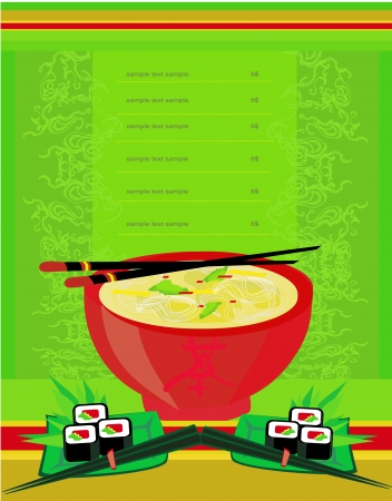  template of traditional Japanese food menu のイラスト素材