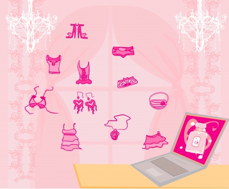 Online shoppingのイラスト素材