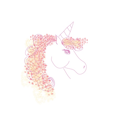 Vector Illustration of beautiful Unicornのイラスト素材