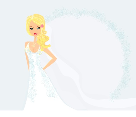  Beautiful bride card のイラスト素材