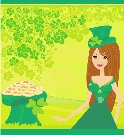  sexy leprechaun girl のイラスト素材