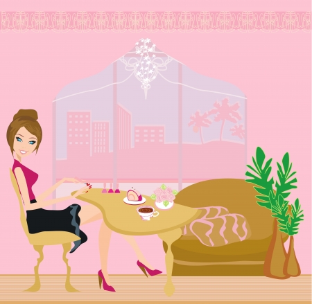  manicure lady のイラスト素材