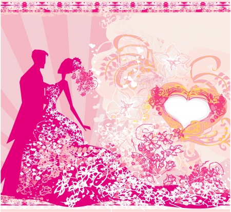  wedding dancing couple background のイラスト素材