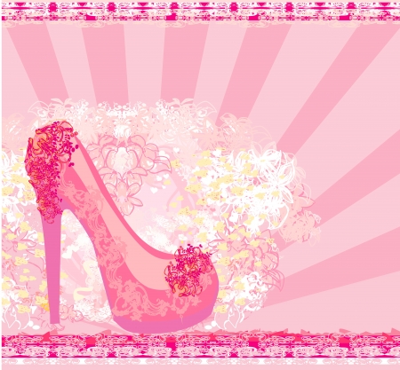  floral shoes poster のイラスト素材