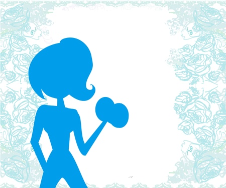  fit woman exercising のイラスト素材