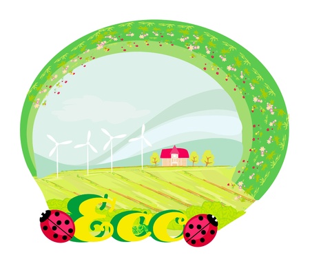 Eco label のイラスト素材