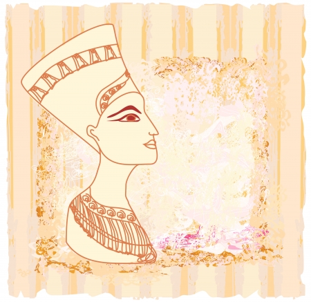 old paper with Egyptian queen cleopatraのイラスト素材