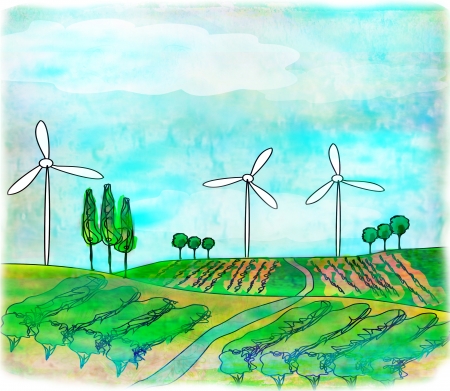  Eco farming - landscapes の写真素材