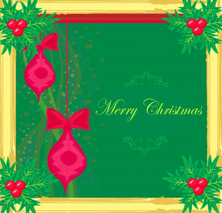 Christmas Framework style card のイラスト素材
