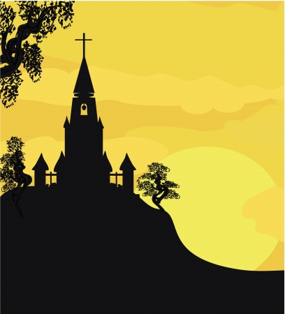 Sunshine church contour のイラスト素材