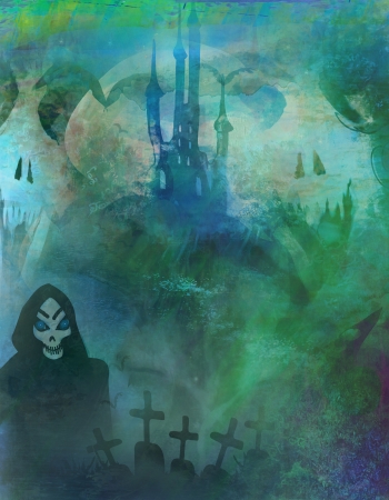 scary haunted castleの写真素材