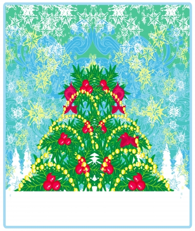 christmas tree background for your designsのイラスト素材