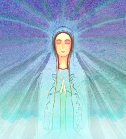Blessed Virgin Mary portrait の写真素材
