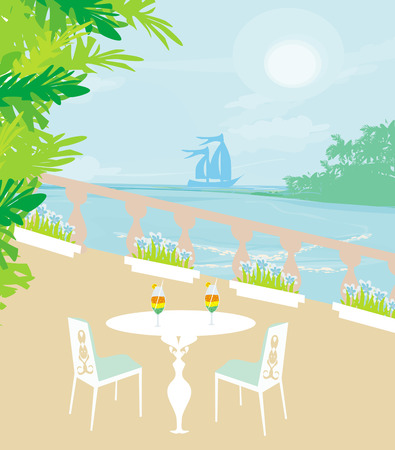 tropical drink barのイラスト素材