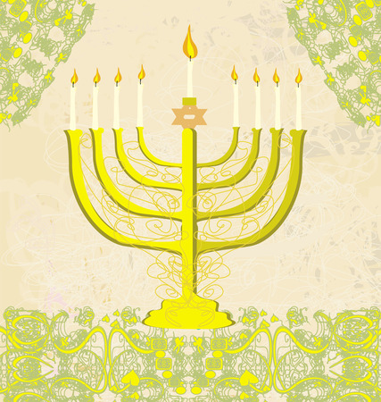Hanukkah Greeting Card. のイラスト素材