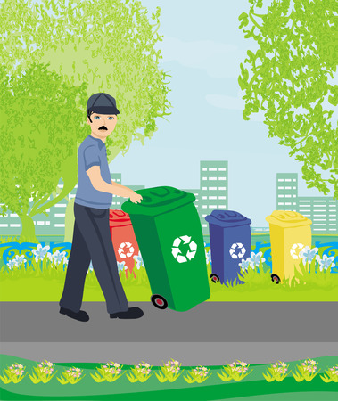 segregation of garbage のイラスト素材