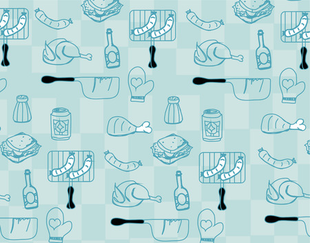 Barbecue Party backgroundのイラスト素材