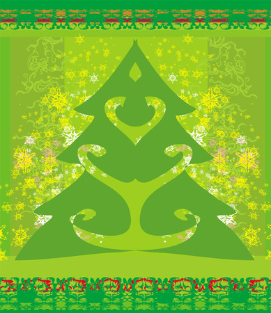 Christmas background with Christmas treeのイラスト素材