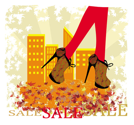 autumn Sale bannerのイラスト素材
