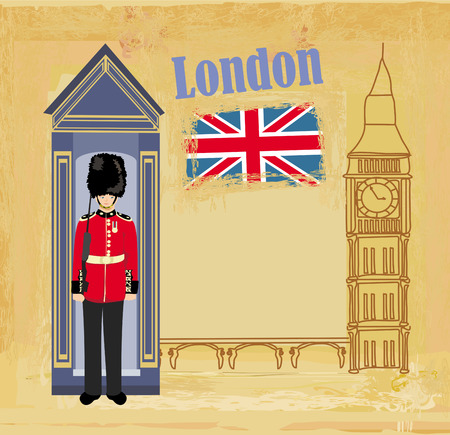 Grunge banner with Londonのイラスト素材