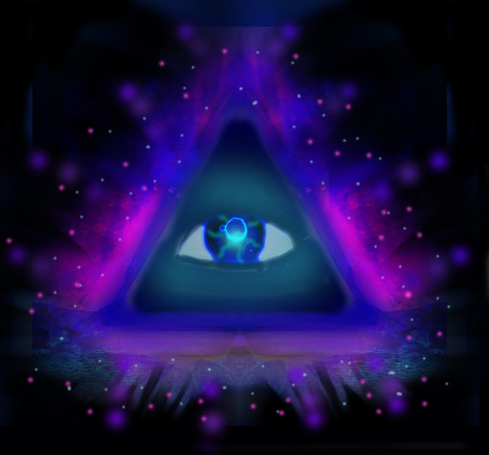 All seeing eyeの写真素材